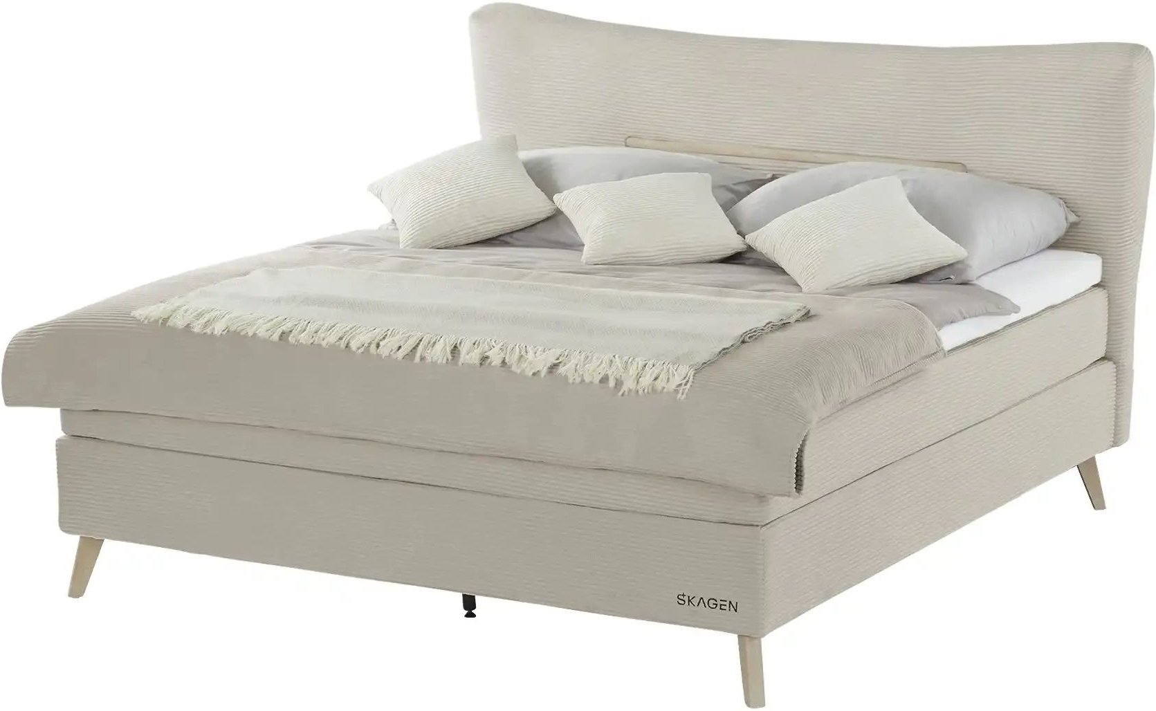 SKAGEN STUDIO Boxspringbett Vestre ¦ beige ¦ Maße (cm): B: 214 H: 123 Betten > Boxspringbetten - Höffner