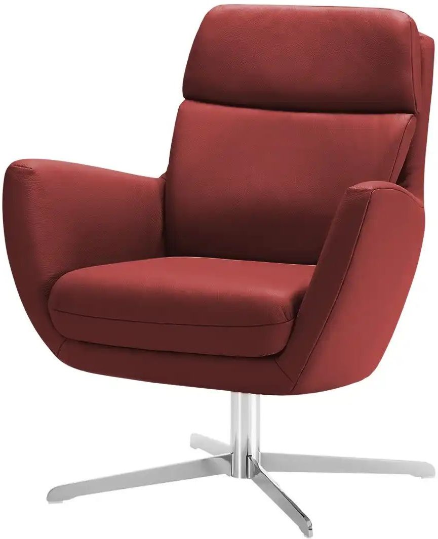 Max Schelling Drehsessel aus Echtleder Sierra ¦ rot ¦ Maße (cm): B: 76 H: 93 T: 79.0 Polstermöbel > Sessel > Drehsessel ...