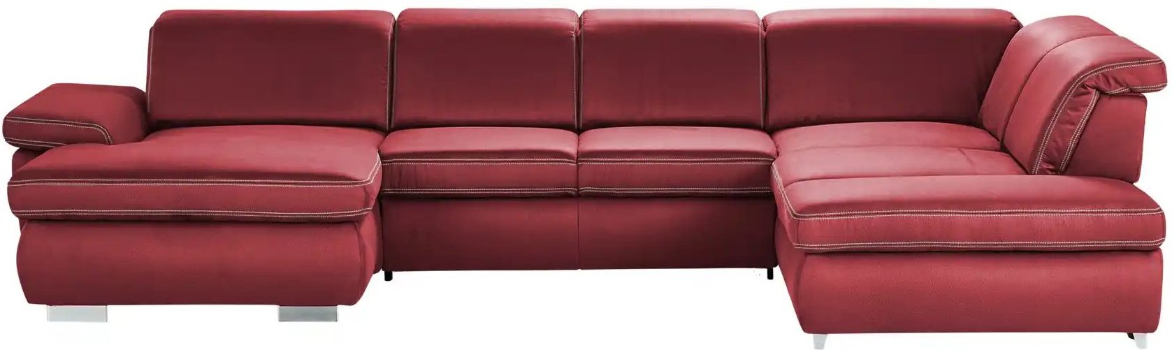 Lounge Collection Wohnlandschaft mit verschiedenen Funktionen Amanda ¦ rot ¦ Maße (cm): B: 379 H: 85 T: 260.0 Polstermöb...