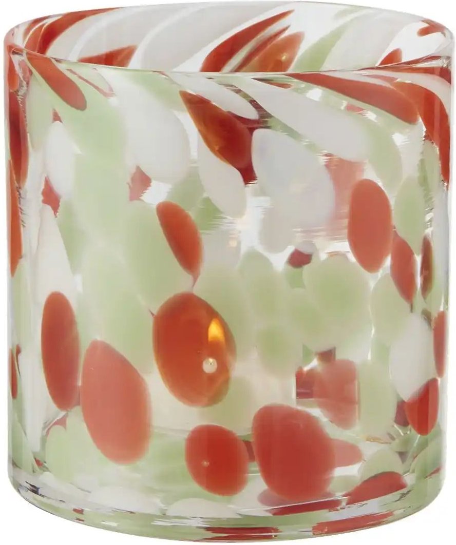 HOME STORY Teelichtglas   ¦ mehrfarbig ¦ Glas ¦ Maße (cm): H: 10  Ø: 10 Accessoires > Kerzen & Kerzenständer > Teelichth...