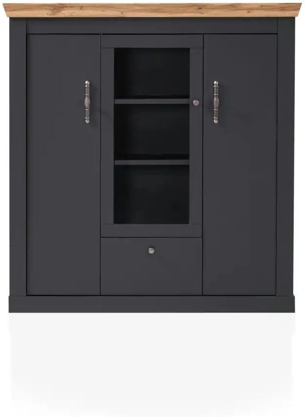 Highboard Calella ¦ grau ¦ Maße (cm): B: 141 H: 146 T: 45.0 Kommoden & Sideboards > Highboards - Höffner