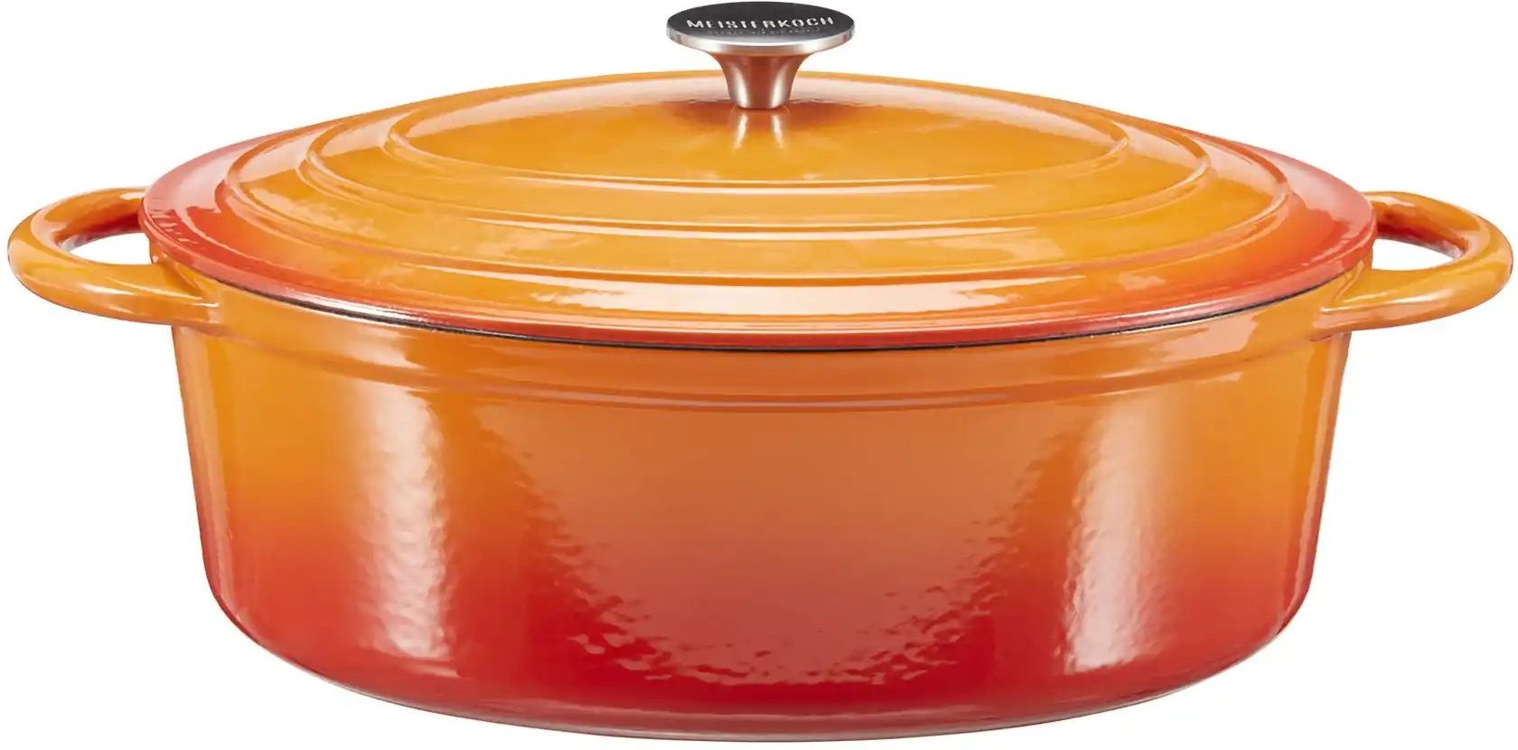 Meisterkoch Bräter OPUS ¦ orange ¦ Gußeisen ¦ Maße (cm): B: 33,5 H: 11,8 Töpfe & Pfannen & Zubehör > Töpfe > Bräter - H...