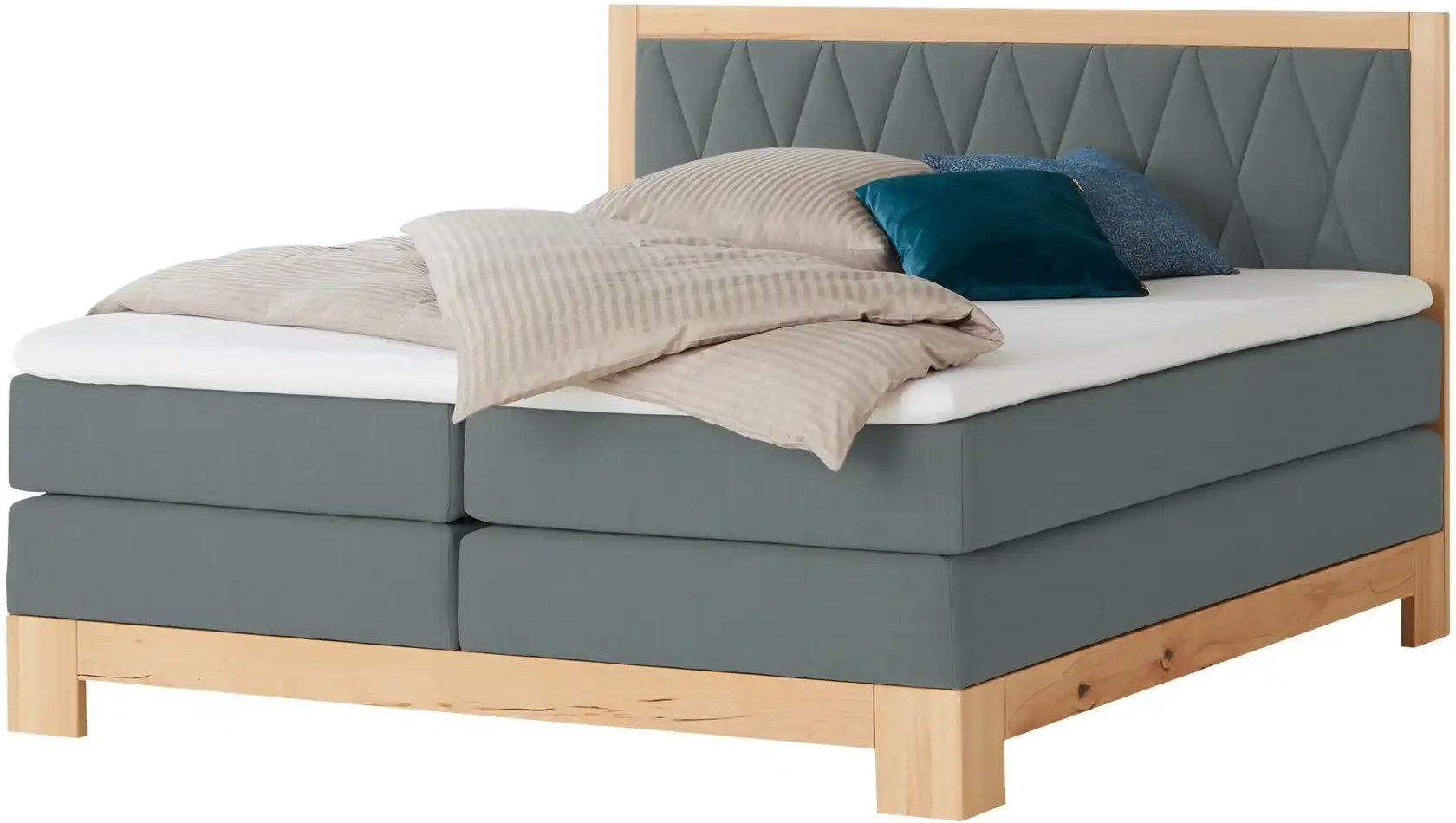 Thumbnail - Switch Refresh Boxspringbett teilmassiv Endo ¦ grau ¦ Maße (cm): B: 140 H: 116 Betten > Boxspringbetten - Höffner