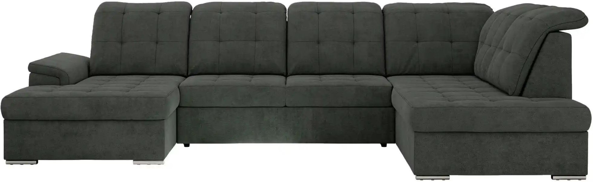 Wohnlandschaft mit Schlaffunktion Madrito ¦ grau ¦ Maße (cm): B: 323 H: 89 Polstermöbel > Sofas > Wohnlandschaften - Höf...