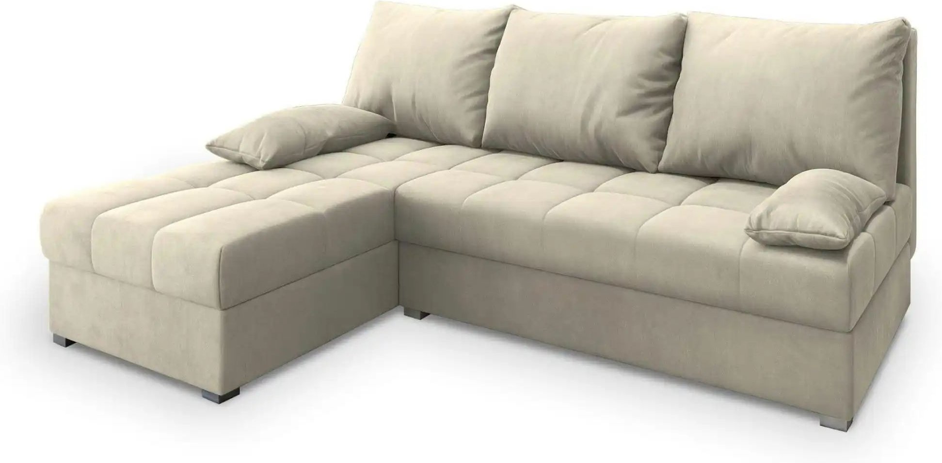 MASSENO Ecksofa mit Schlaffunktion Rita ¦ creme ¦ Maße (cm): B: 200 H: 85 Polstermöbel > Sofas > 3-Sitzer - Höffner