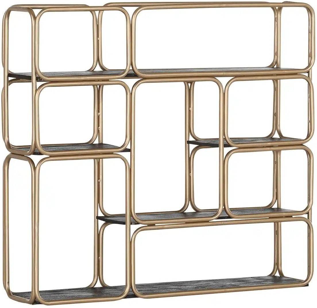 Wandregal Fence ¦ gold ¦ Maße (cm): B: 100 H: 93 T: 24.0 Regale > Wandregale - Höffner