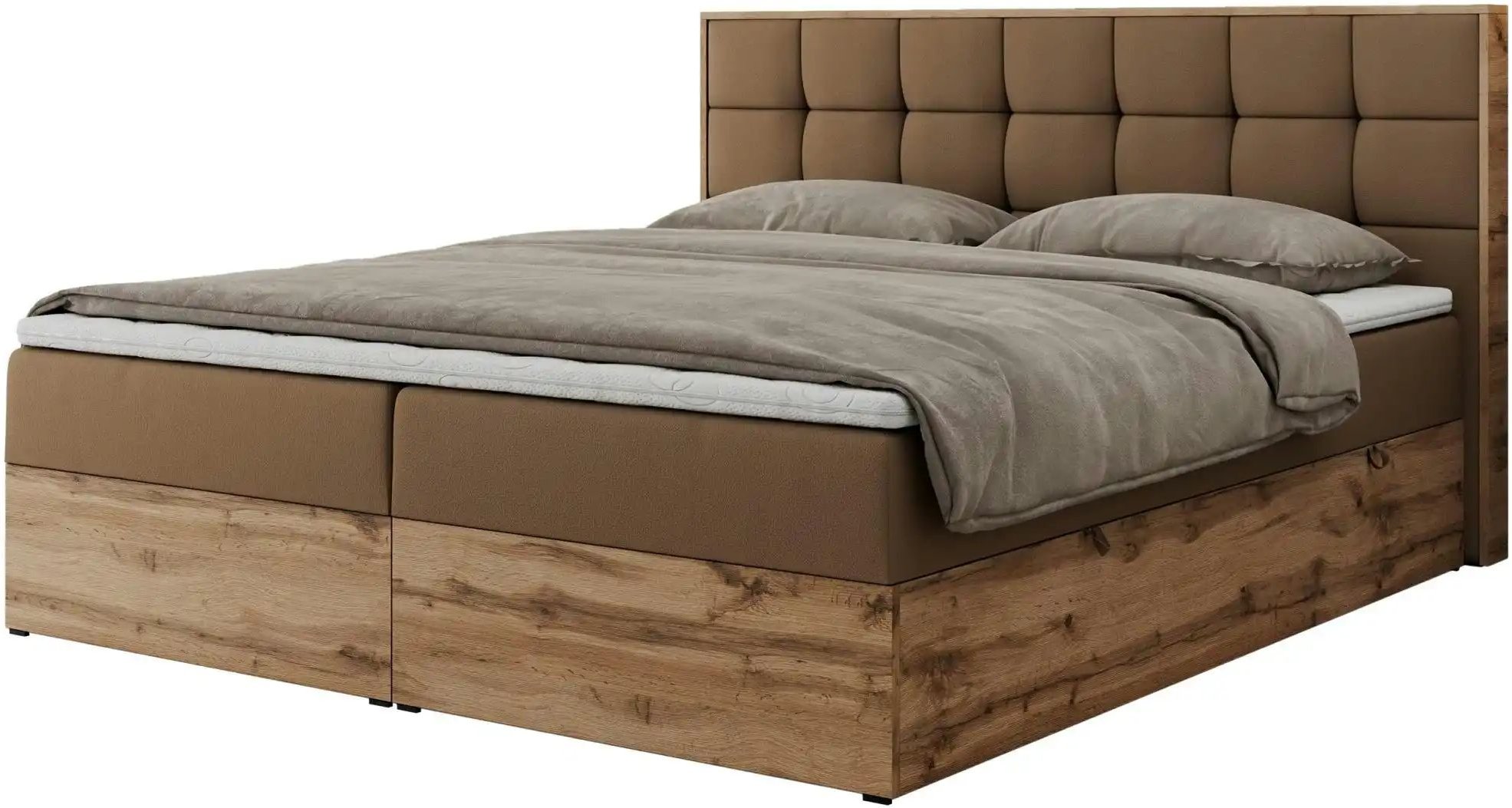 Boxbett mit Bettkasten Albero 1 ¦ braun ¦ Maße (cm): B: 128 H: 104 Betten > Komfortbetten - Höffner