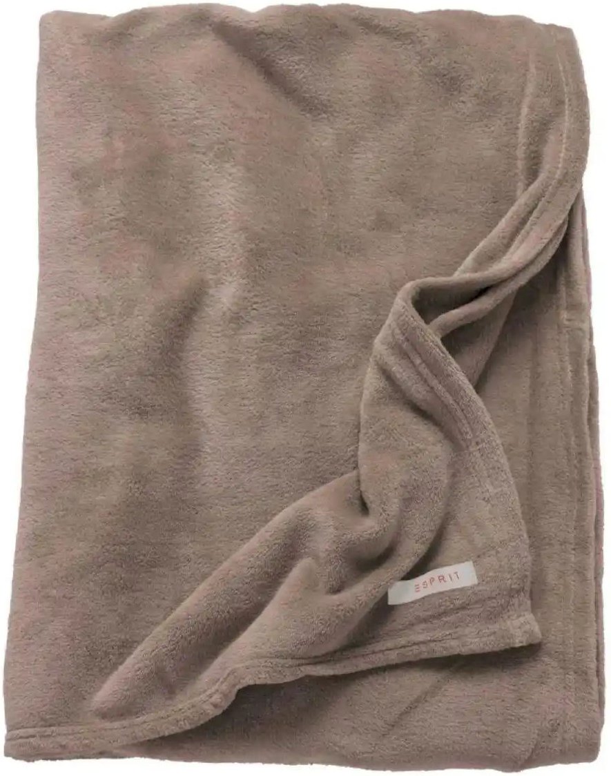 Esprit Plaid Mellows ¦ beige ¦ Fleece ¦ Maße (cm): B: 150 H: 1,5 Dekokissen & Decken > Kuscheldecken & Wohndecken - Höf...
