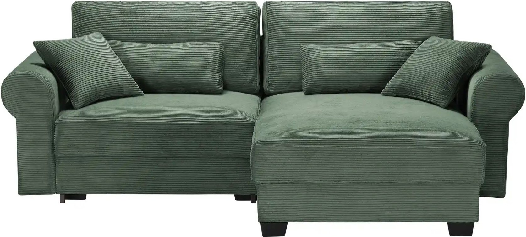 uno Ecksofa beidseitig montierbar Angelina klein ¦ grün ¦ Maße (cm): B: 255 H: 92 T: 185.0 Polstermöbel > Sofas > Ecksof...