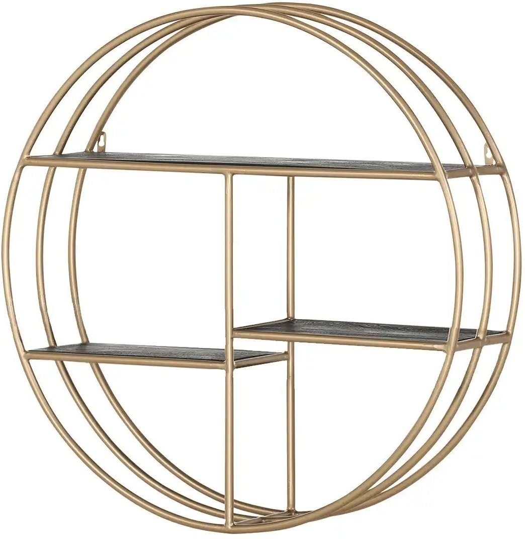 Wandregal Fence ¦ gold ¦ Maße (cm): T: 24.0 Ø: 90 Regale > Wandregale - Höffner