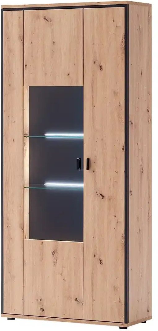 Thumbnail - uno Vitrine Argon ¦ holzfarben ¦ Maße (cm): B: 93 H: 210 T: 38.0 Schränke > Vitrinen - Höffner