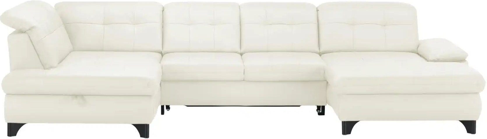 Lounge Collection Wohnlandschaft Leder Jona ¦ weiß ¦ Maße (cm): B: 368 H: 100 T: 194.0 Polstermöbel > Sofas > Wohnlands...