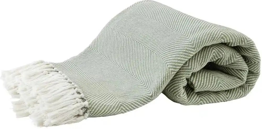 Tagesdecke mit Fransen ¦ grün ¦ 100% Baumwolle ¦ Maße (cm): B: 280 Dekokissen & Decken > Tagesdecken & Bettüberwürfe -...