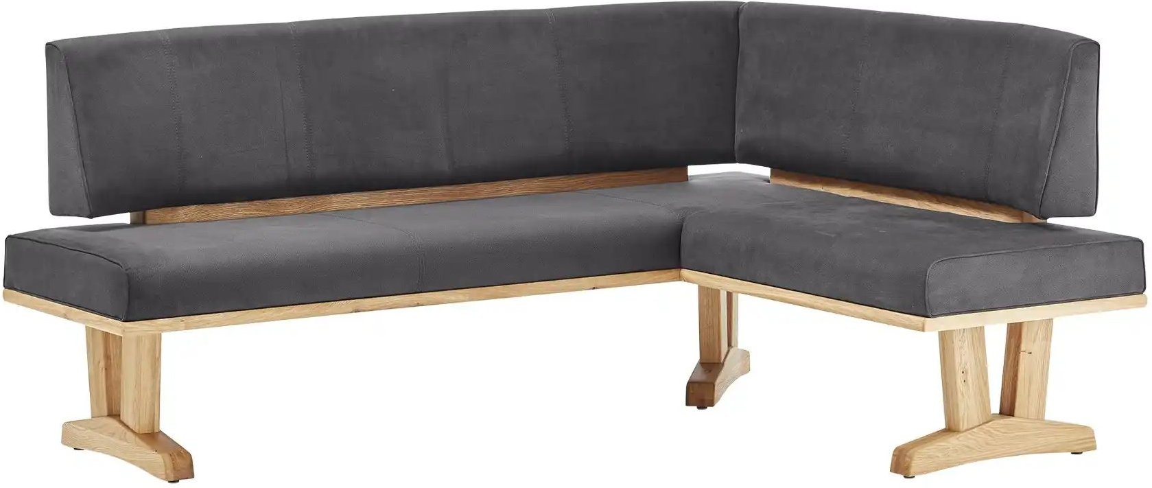 Woodford Eckbank massiv Mila ¦ grau ¦ Maße (cm): B: 202 H: 92 T: 152.0 Bänke > Eckbänke - Höffner