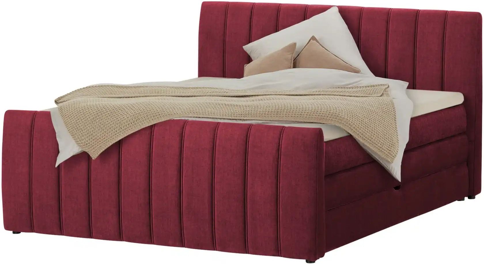 switch Boxspringbett mit Bettkasten Carina ¦ rot ¦ Maße (cm): B: 191 H: 112 Betten > Boxspringbetten - Höffner