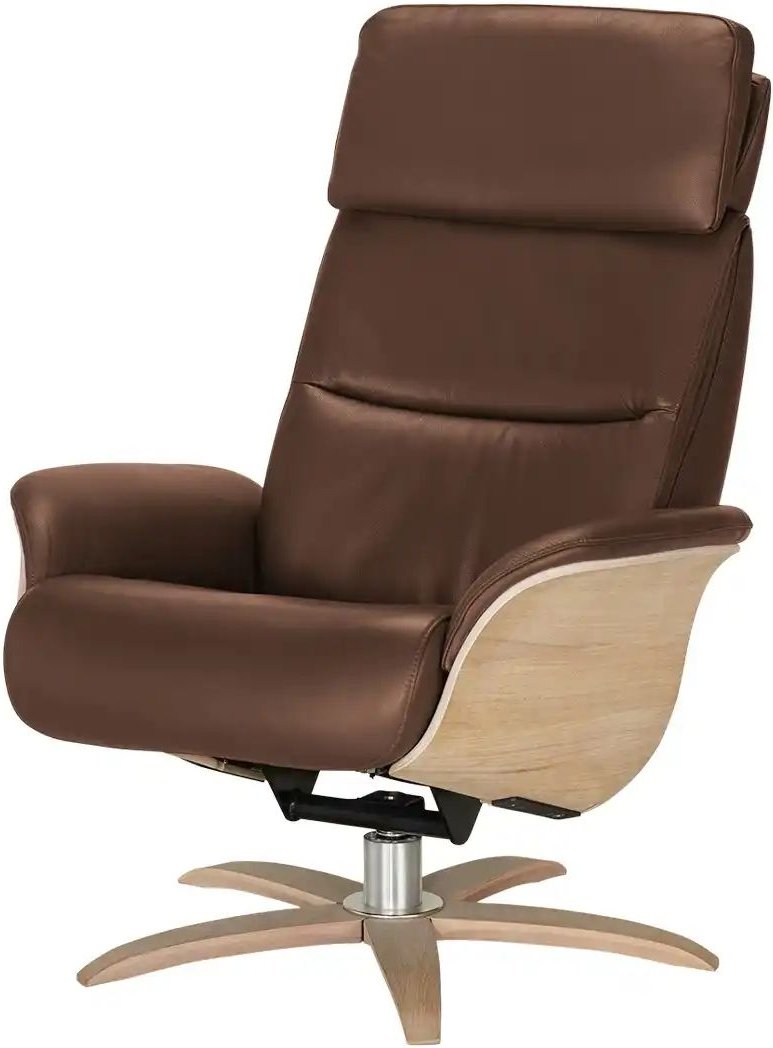 Nils Olsen Relaxsessel Leder mit Relaxfunktion Balance ¦ braun ¦ Maße (cm): B: 80 H: 112 T: 121.0 Polstermöbel > Sessel ...