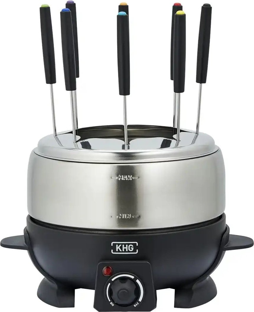 Thumbnail - KHG Elektrofondue FO-800SE ¦ silber ¦ Maße (cm): B: 25,5 H: 16,5 T: 21.0 Elektrokleingeräte > Backen - Höffner