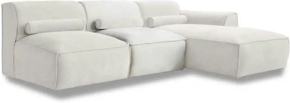 Miuform Ecksofa modular Flex Felix ¦ beige ¦ Maße (cm): B: 244 H: 70 Polstermöbel > Sofas > 3-Sitzer - Höffner