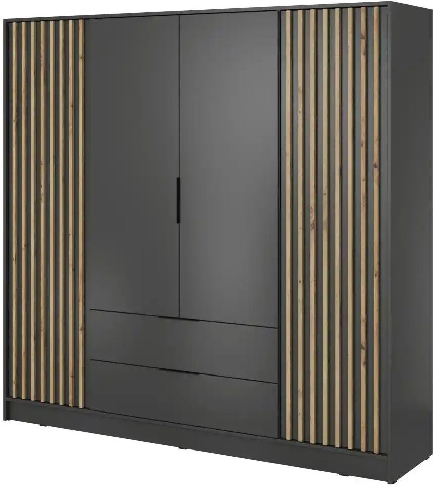 Thumbnail - Drehtürenschrank Nelly ¦ schwarz ¦ Maße (cm): B: 206 H: 200 Schränke > Kleiderschränke > Drehtürenschränke - Höffner