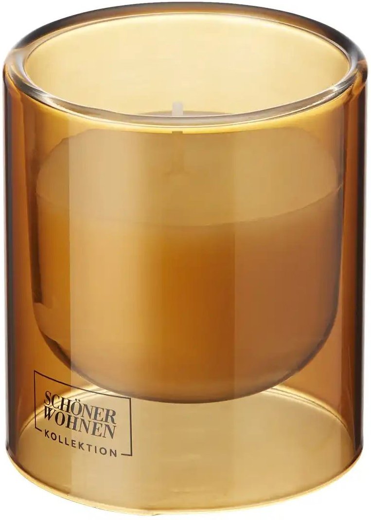 SCHÖNER WOHNEN Kollektion Duftkerze ¦ braun ¦ Glas,Wachs ¦ Maße (cm): H: 8,5 Ø: 7.5 Accessoires > Kerzen & Kerzenstän...