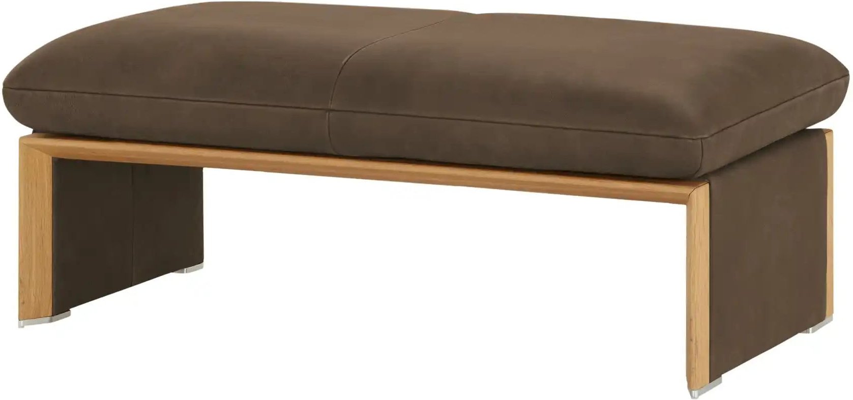 KOINOR Hockerbank mit Massivholzrahmen aus Wildeiche Humfrey ¦ braun ¦ Maße (cm): B: 120 H: 43 T: 60.0 Polstermöbel > Ho...