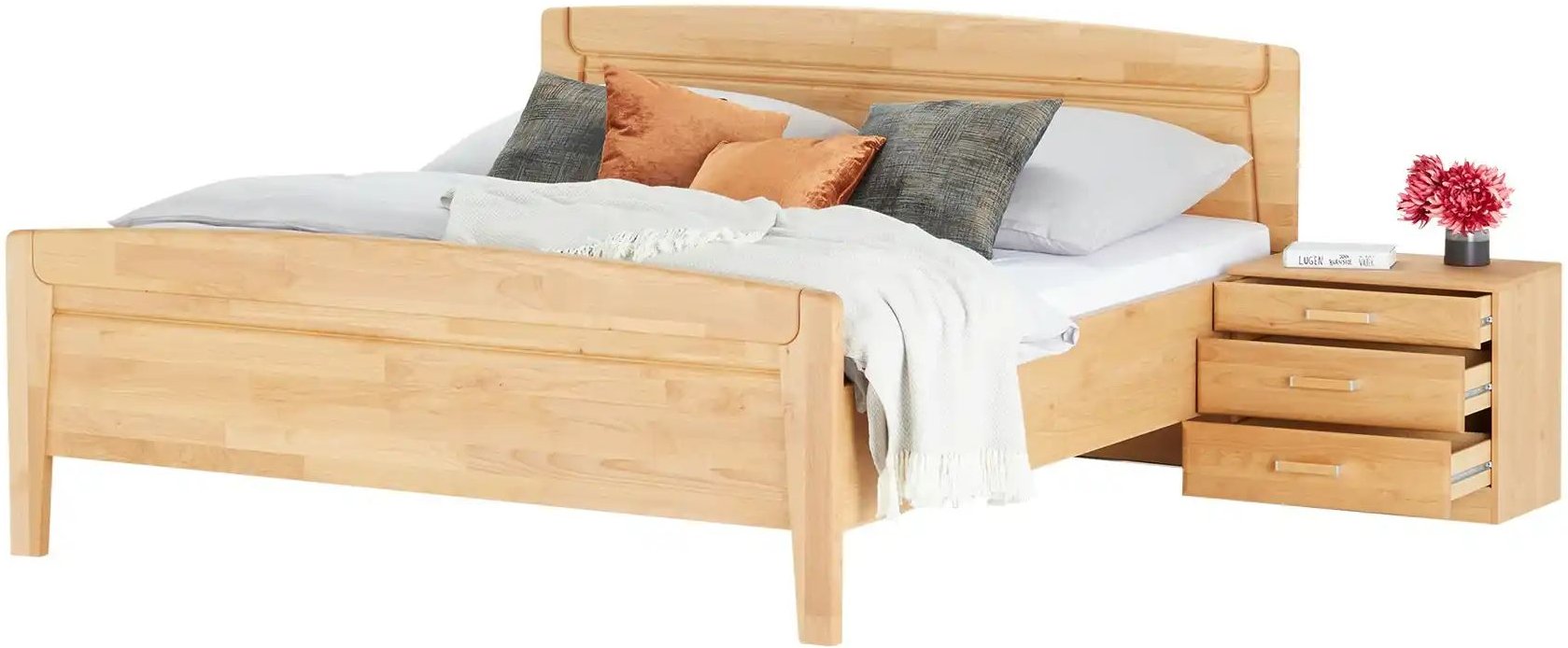 Woodford Bettanlage teilmassiv Morgana ¦ holzfarben Betten > Doppelbetten > Doppelbetten 180x200 - Höffner