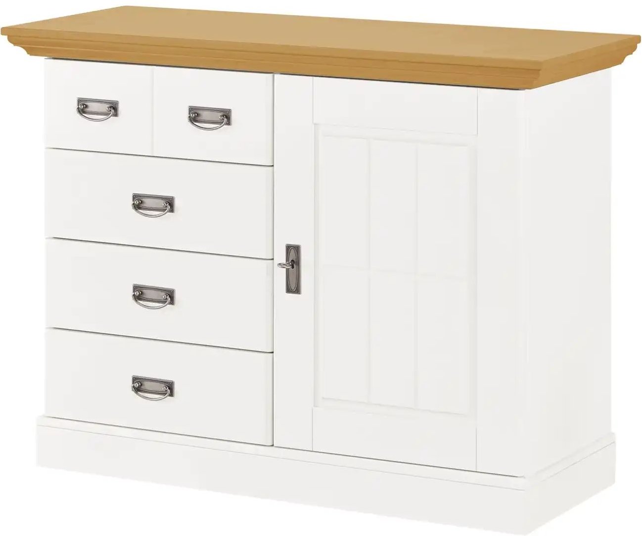 maison bleue Brotschrank Florian ¦ weiß ¦ Maße (cm): B: 118,5 H: 90,1 T: 48.0 Kommoden & Sideboards > Sideboards - Höff...