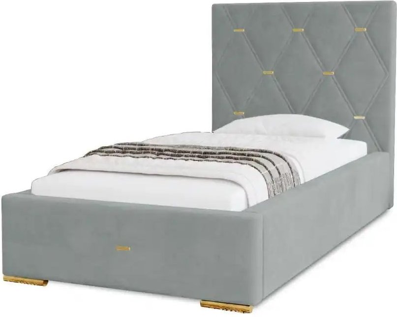 Polsterbett mit Stauraum Gwithian ¦ silber ¦ Maße (cm): B: 95 H: 100 Betten > Polsterbetten - Höffner