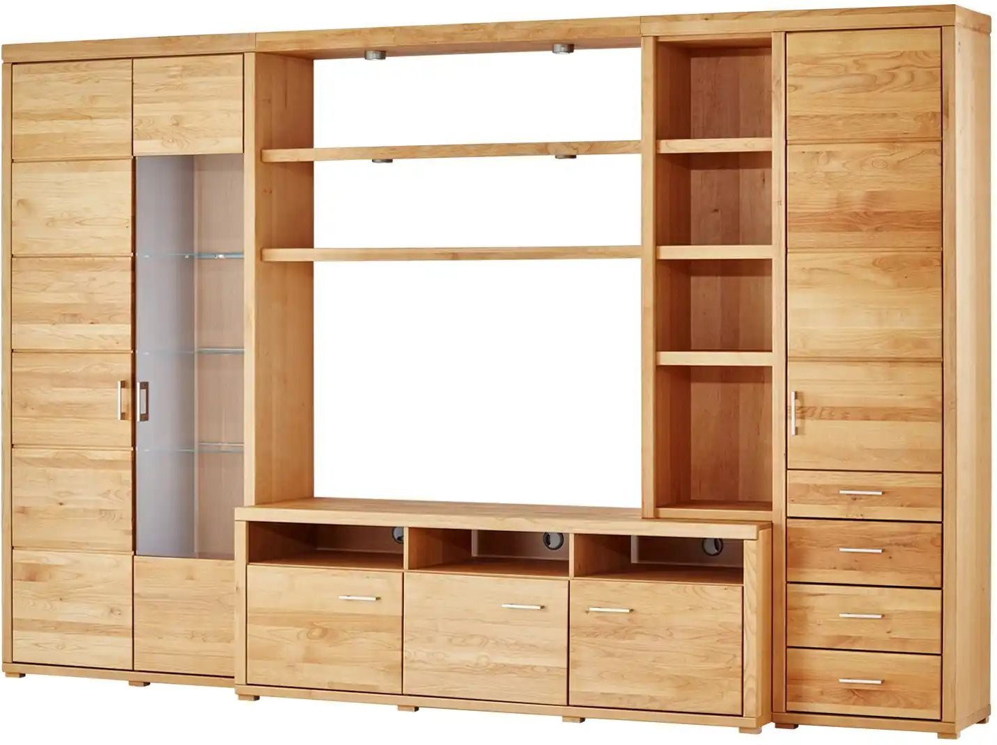 Woodford Wohnwand Lobos II ¦ holzfarben ¦ Maße (cm): B: 331 H: 214 T: 54.0 Kommoden & Sideboards > Wohnwände - Höffner