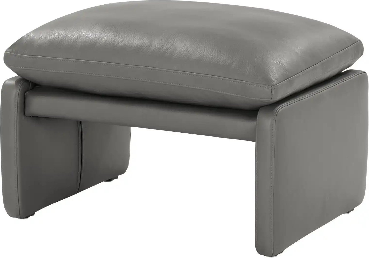 erpo just relax Polsterhocker Leder JR 290 Trento ¦ grau ¦ Maße (cm): B: 64 H: 43 T: 50.0 Polstermöbel > Hocker - Höffn...