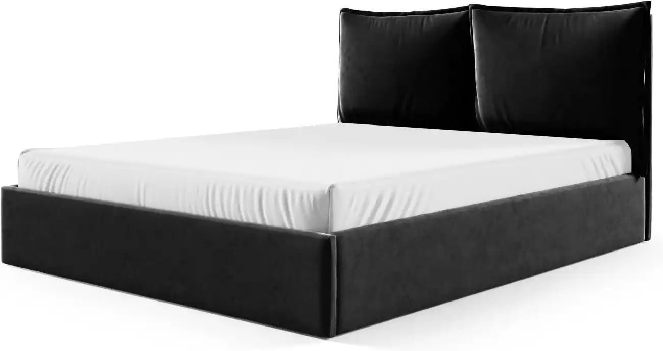 Polsterbett mit Bettkasten Glam ¦ schwarz ¦ Maße (cm): B: 209 H: 100 Betten > Polsterbetten - Höffner