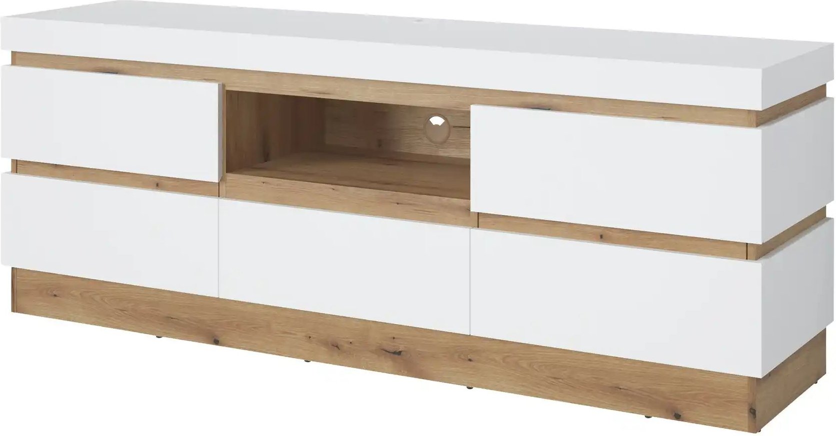 TV-Unterteil Caorle ¦ weiß ¦ Maße (cm): B: 180 H: 68 T: 45.0 Kommoden & Sideboards > Lowboards - Höffner