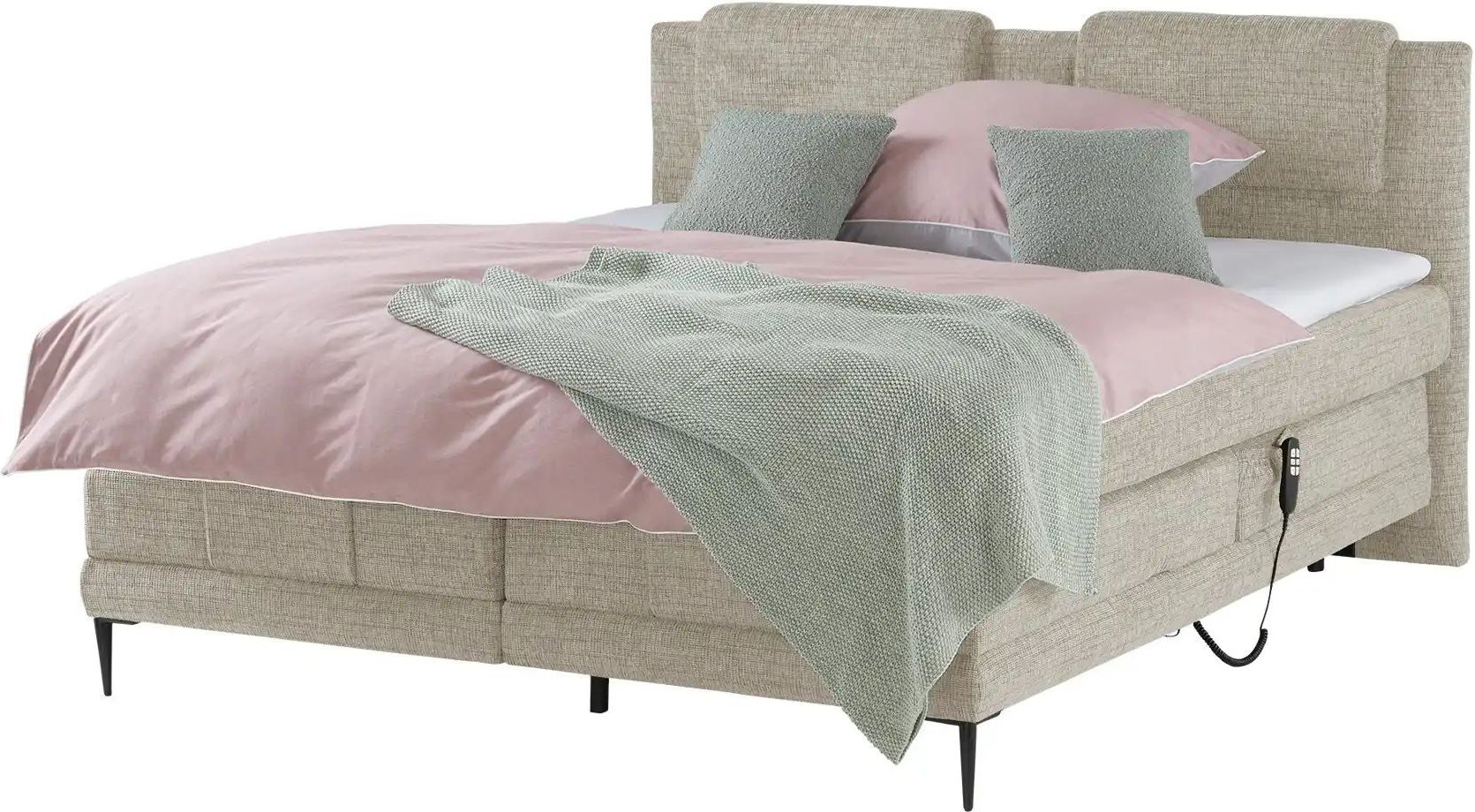 switch Motor-Boxspringbett Wave ¦ beige ¦ Maße (cm): B: 190 H: 111 Betten > Boxspringbetten - Höffner