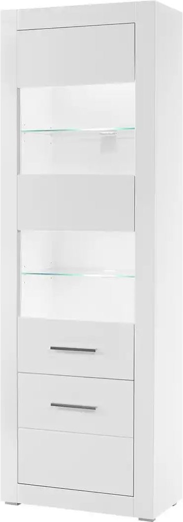 Vitrine Bristol ¦ weiß ¦ Maße (cm): B: 65 H: 198 T: 35.0 Schränke > Vitrinen - Höffner