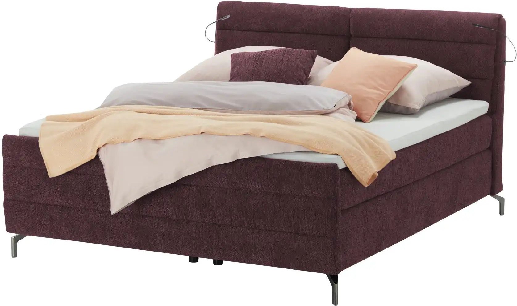 pop Boxspringbett Maranello ¦ lila/violett ¦ Maße (cm): B: 168 H: 116 Betten > Boxspringbetten - Höffner