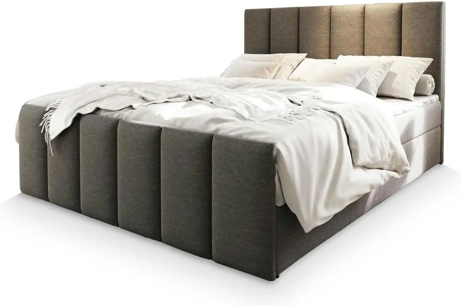 MASSENO Boxbett mit Bettkasten Lago ¦ grau ¦ Maße (cm): B: 180 H: 98 Betten > Polsterbetten - Höffner