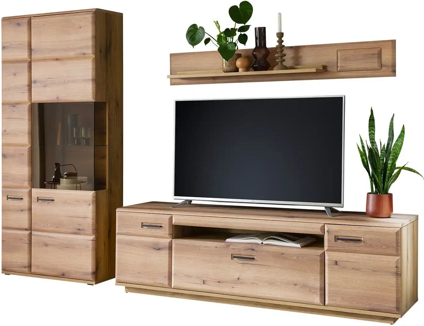 uno Wohnkombination Nafeli ¦ holzfarben ¦ Maße (cm): B: 285 H: 206 T: 50.0 Kommoden & Sideboards > Wohnwände - Höffner