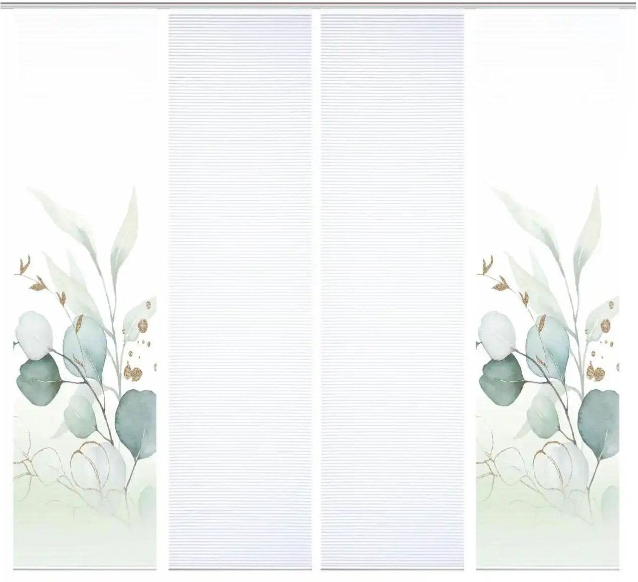 HOME in green Schiebevorhang   ¦ grün ¦ Synthetik ¦ Maße (cm): B: 60 H: 245 Gardinen & Rollos > Gardinen & Vorhänge > Sc...