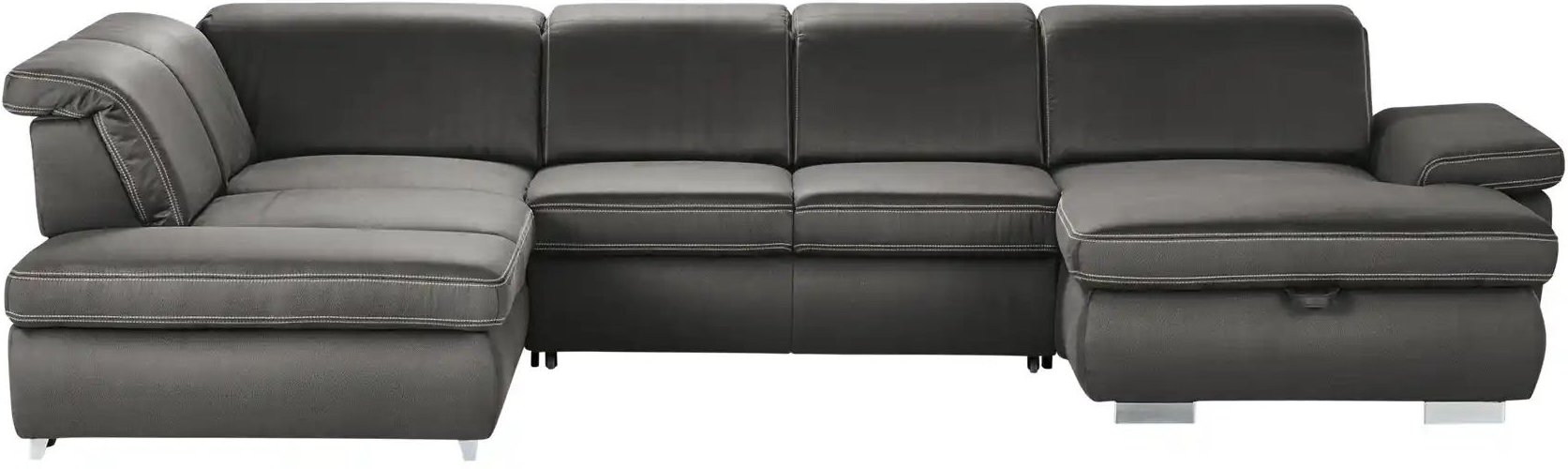 Lounge Collection Wohnlandschaft mit verschiedenen Funktionen Amanda ¦ grau ¦ Maße (cm): B: 379 H: 85 T: 260.0 Polstermö...
