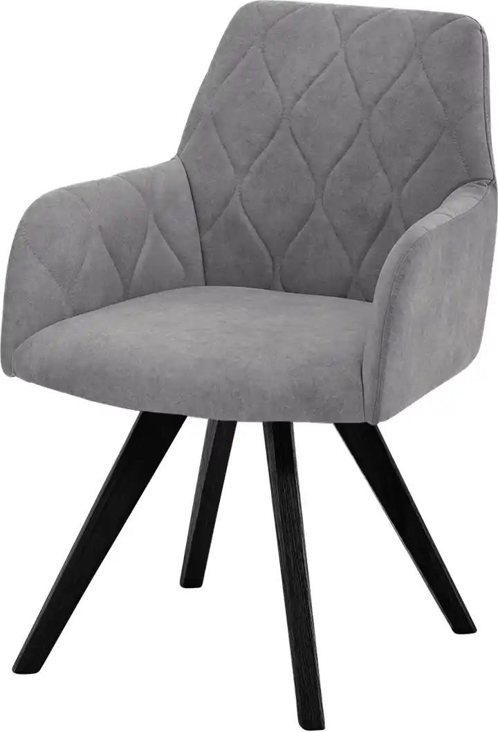 Woodford Esszimmerstuhl Damask ¦ grau ¦ Maße (cm): B: 61 H: 88 T: 66.5 Stühle > Küchenstühle > Küchenstühle mit Armlehn...