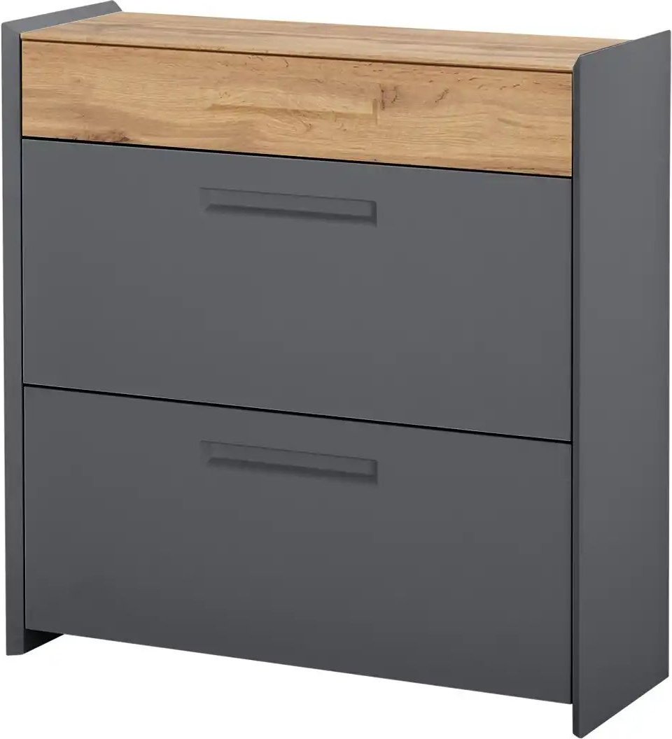 Wohnwert Schuhschrank Azzura ¦ grau ¦ Maße (cm): B: 97 H: 100 T: 35.0 Garderoben & Kleiderstangen > Garderoben Schuhsch...