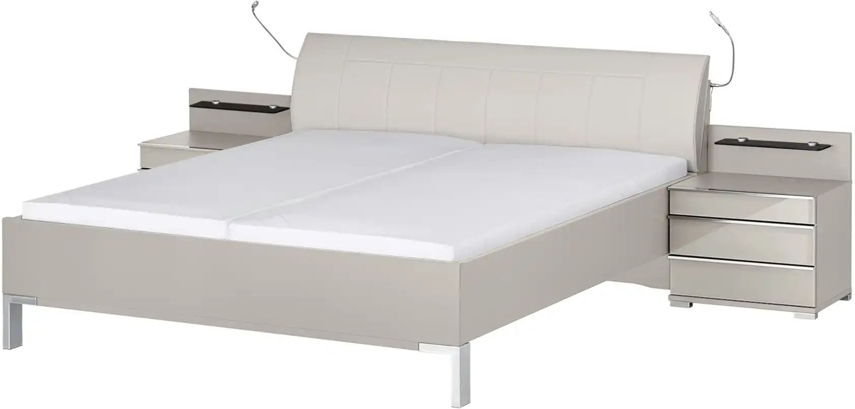 Bettanlage Beda ¦ grau ¦ Maße (cm): B: 309 H: 97 Betten > Komfortbetten - Höffner