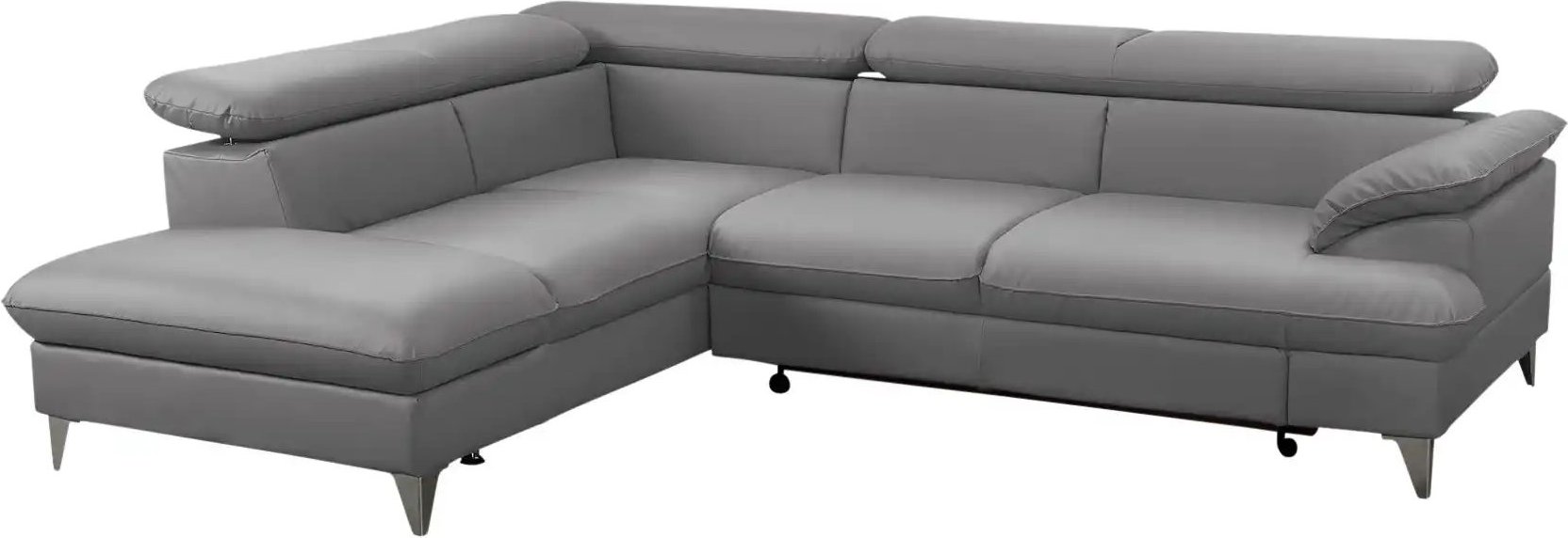 uno Ecksofa aus Kunstleder David ¦ grau ¦ Maße (cm): B: 208 H: 74 T: 256.0 Polstermöbel > Sofas > Ecksofas - Höffner