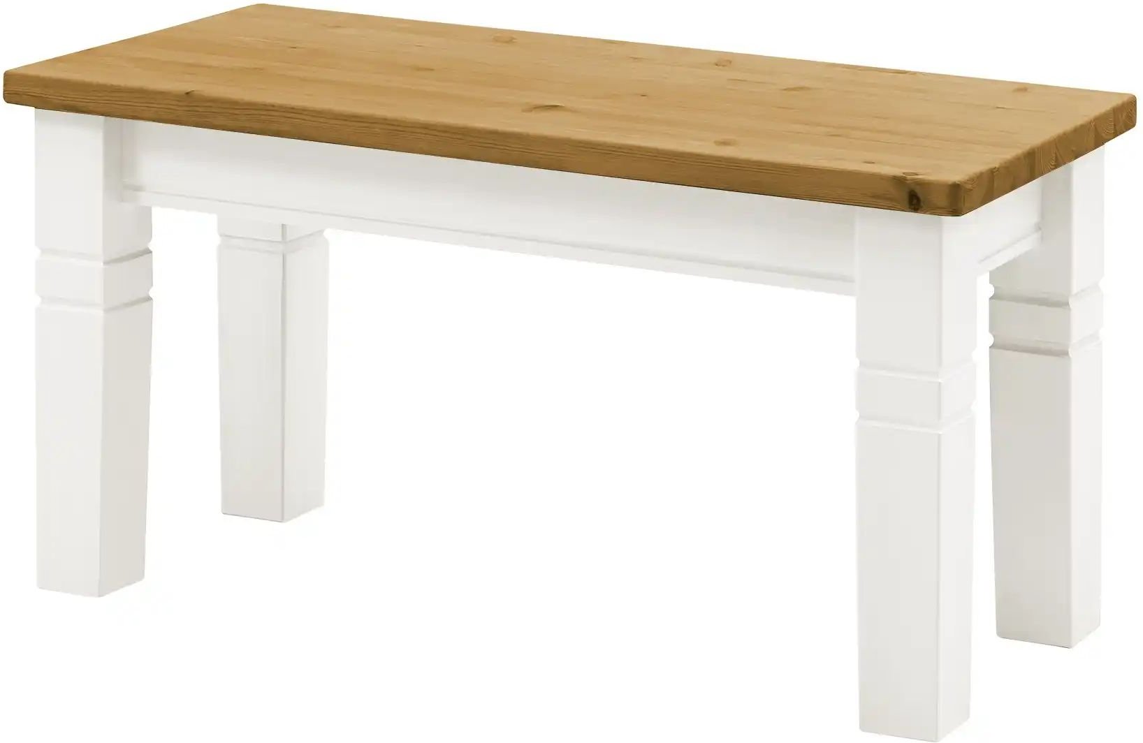 maison bleue Sitzbank massiv Florian ¦ weiß ¦ Maße (cm): B: 40 H: 46 Bänke > Einzelbänke - Höffner