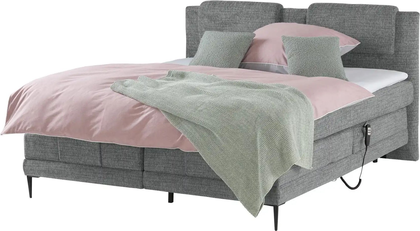 switch Motor-Boxspringbett Wave ¦ grau ¦ Maße (cm): B: 190 H: 111 Betten > Boxspringbetten - Höffner