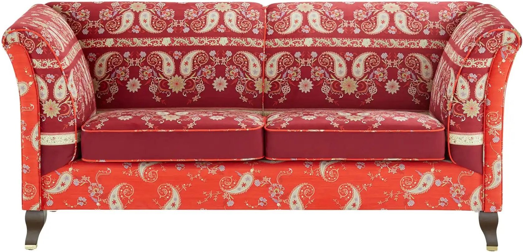 bassetti by SCHRÖNO Sofa Velours Ferrara ¦ rot ¦ Maße (cm): B: 181 H: 82 T: 82.0 Polstermöbel > Sofas > 2-Sitzer - Höffn...