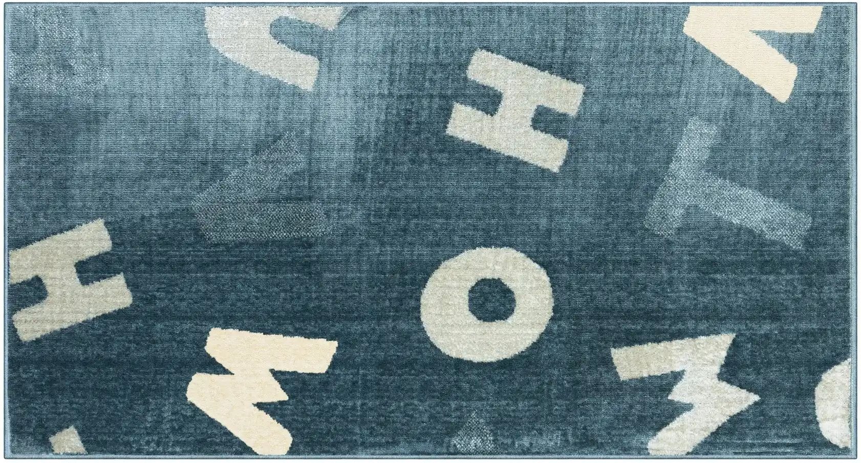 KJUT Webteppich Alphabet ¦ blau ¦ Synthetische Fasern ¦ Maße (cm): B: 80 Teppiche > Kinderteppiche - Höffner