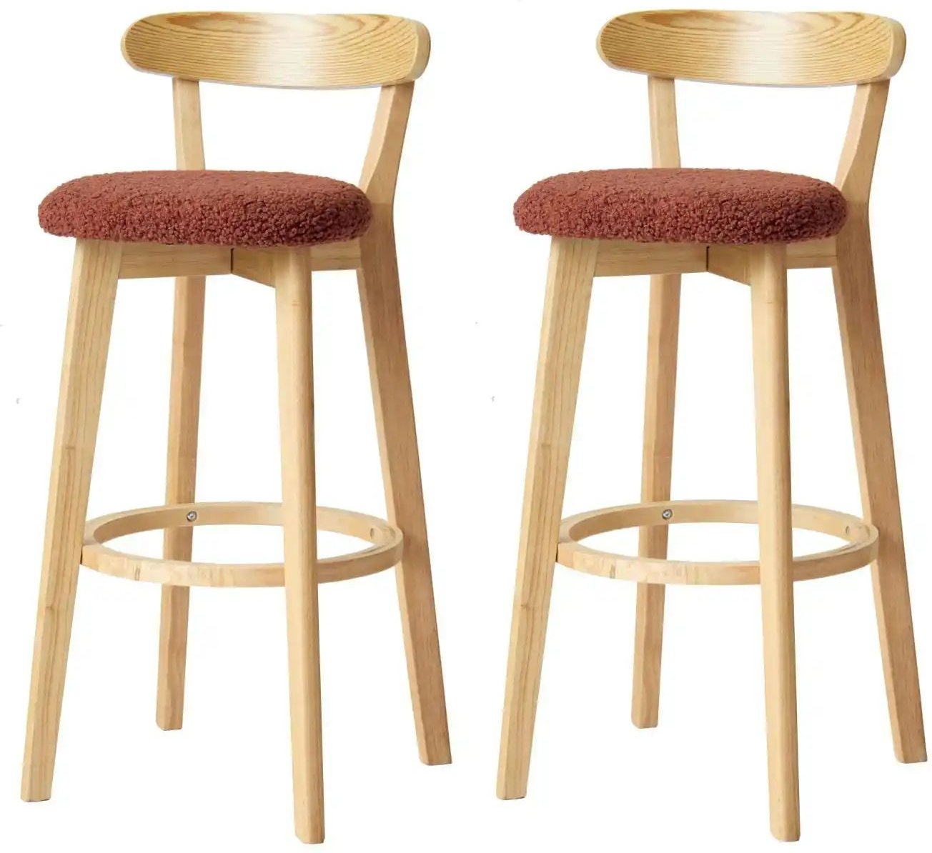 Barhocker 2er-Set Tabvitoria ¦ rot ¦ Maße (cm): B: 38 H: 91 Polstermöbel > Hocker > Barhocker - Höffner