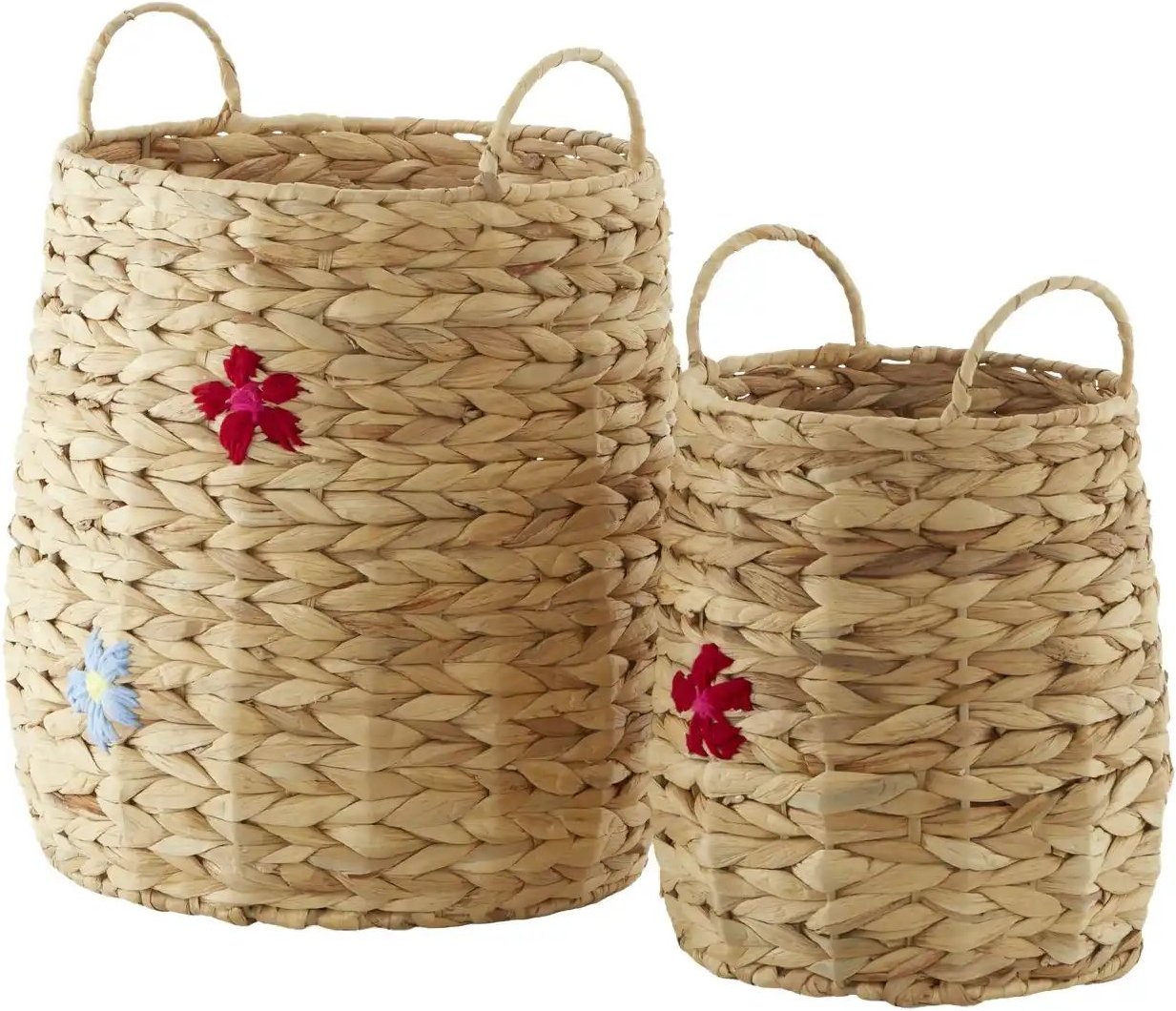 HOME STORY Aufbewahrungskorb 2er Set ¦ Seegras,Metall,Baumwolle ¦ Maße (cm): H: 36 Ø: 33 Aufbewahrung > Körbe - Höff...