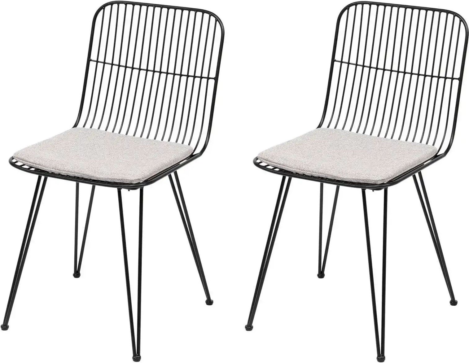 Stuhl 2er-Set  Chester ¦ schwarz ¦ Maße (cm): B: 42,5 H: 83 Stühle > Esszimmerstühle > Esszimmerstühle ohne Armlehnen - ...